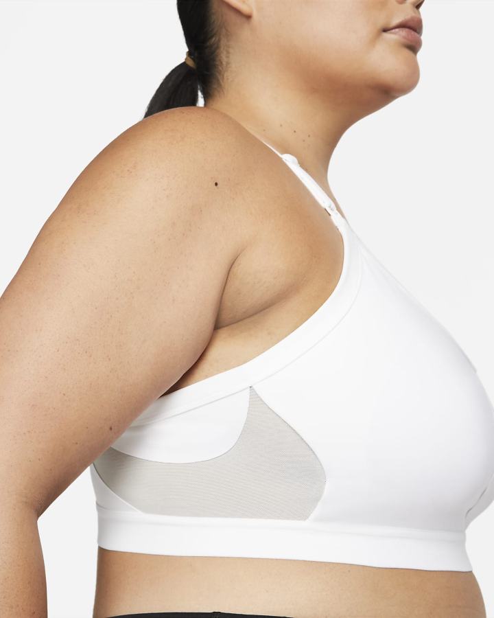 Sujetadores Deportivos Nike Dri-FIT Indy Light-Support Acolchado V-Neck (Plus Size) Mujer Blancas Gris | LXWFK-5928
