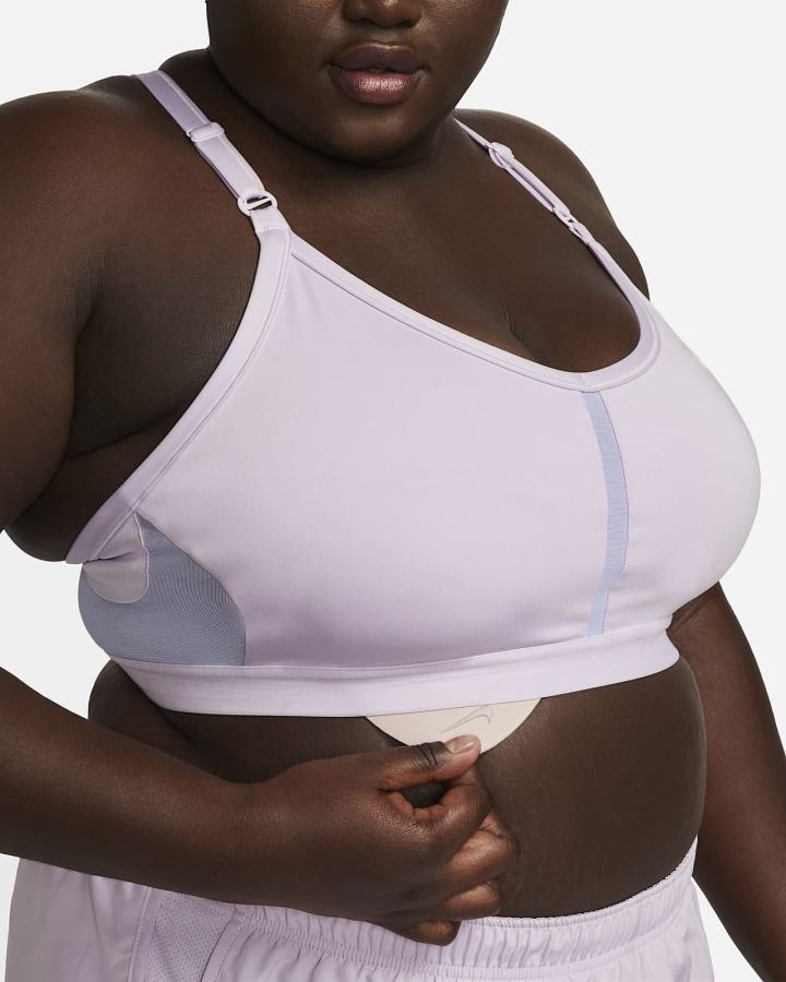 Sujetadores Deportivos Nike Dri-FIT Indy Light-Support Acolchado V-Neck (Plus Size) Mujer Blancas | MAHKL-6349