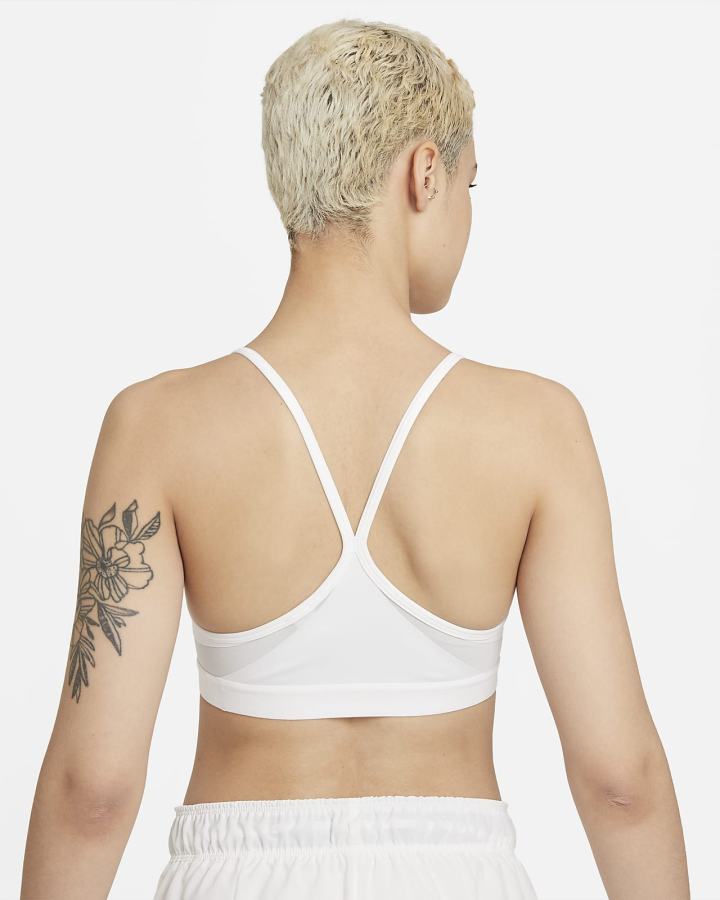 Sujetadores Deportivos Nike Dri-FIT Indy Light-Support Acolchado U-Neck Mujer Blancas Gris | MDJEQ-6854