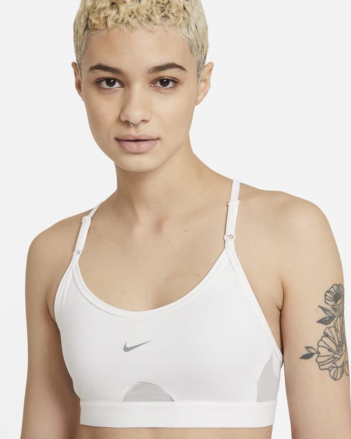 Sujetadores Deportivos Nike Dri-FIT Indy Light-Support Acolchado U-Neck Mujer Blancas Gris | MDJEQ-6854