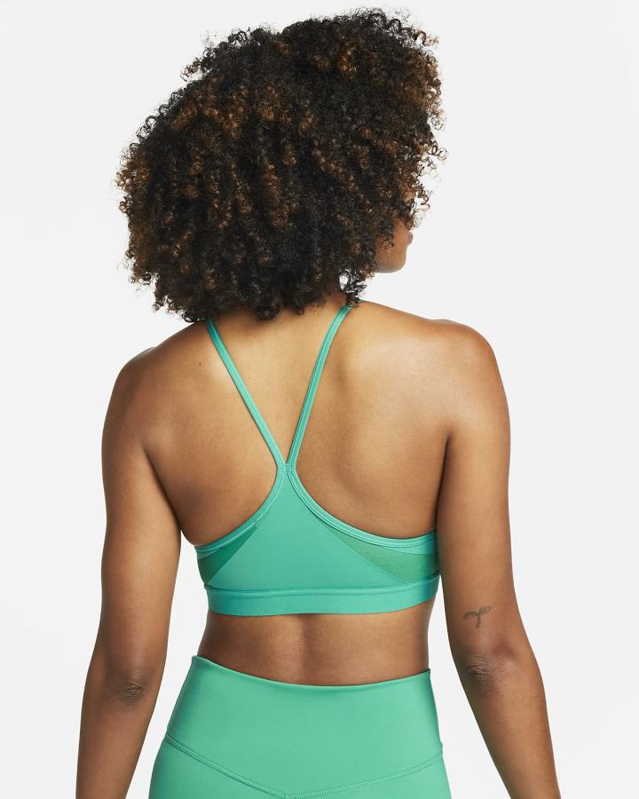 Sujetadores Deportivos Nike Dri-FIT Indy Light-Support Acolchado U-Neck Mujer Verde Blancas | MTPWL-4296