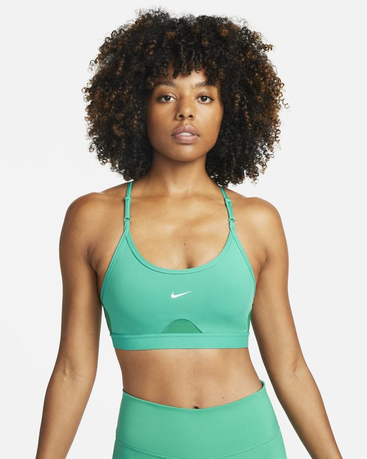 Sujetadores Deportivos Nike Dri-FIT Indy Light-Support Acolchado U-Neck Mujer Verde Blancas | MTPWL-4296