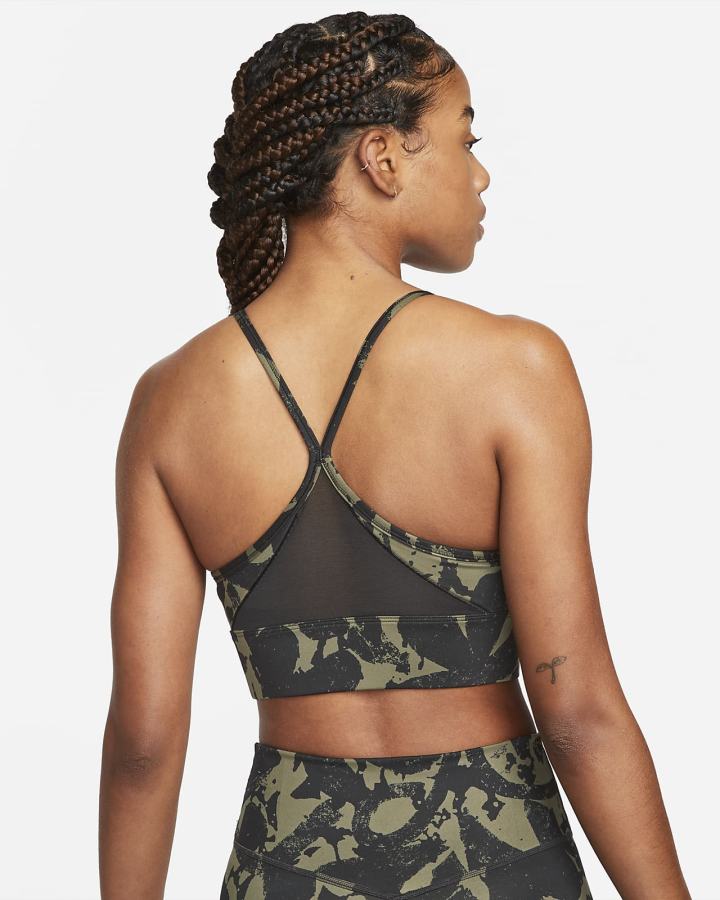 Sujetadores Deportivos Nike Dri-FIT Indy Icon Clash Light-Support Acolchado Printed Mujer Verde Oliva Negras Verde | NWGMD-5980