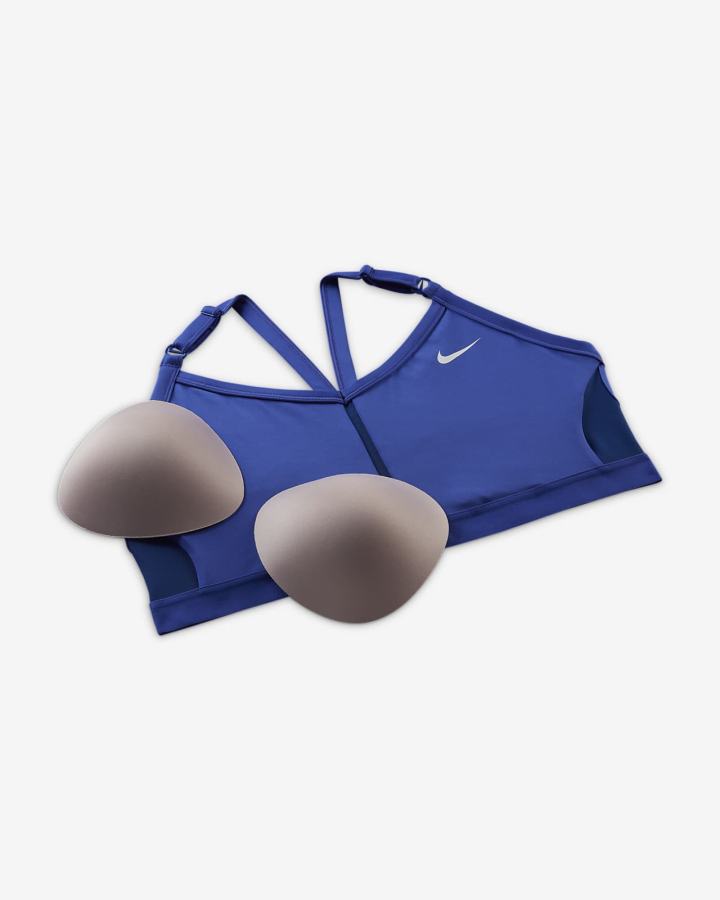 Sujetadores Deportivos Nike Dri-FIT Indy Light-Support Acolchado V-Neck (Plus Size) Mujer Azul Real Oscuro Azules Blancas | PDUEA-5378