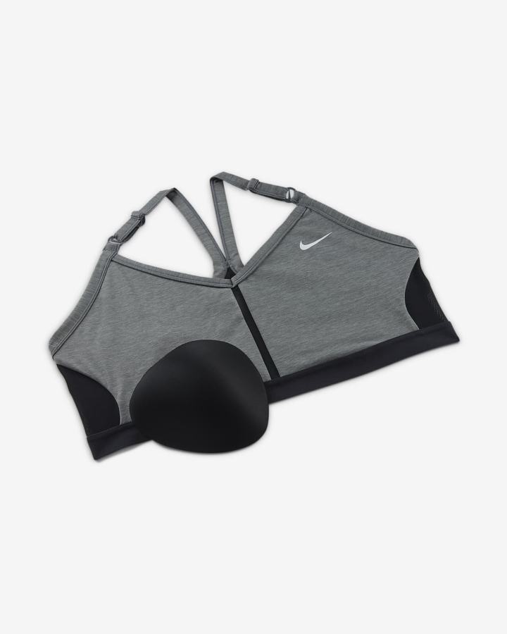 Sujetadores Deportivos Nike Dri-FIT Indy Light-Support Acolchado V-Neck (Plus Size) Mujer Gris Negras Blancas | VEDNJ-7593