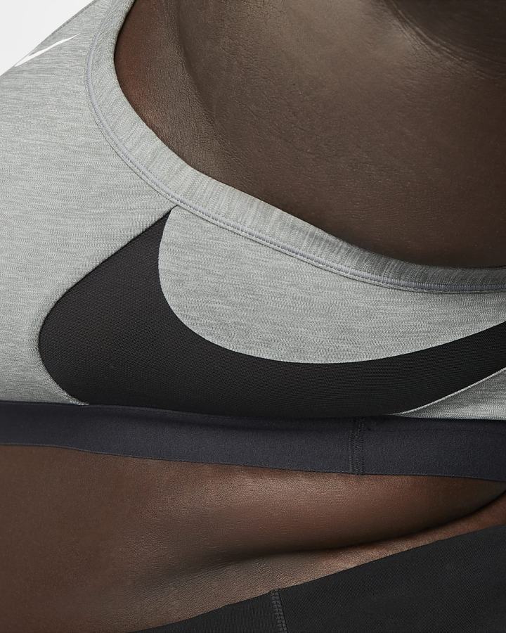Sujetadores Deportivos Nike Dri-FIT Indy Light-Support Acolchado V-Neck (Plus Size) Mujer Gris Negras Blancas | VEDNJ-7593