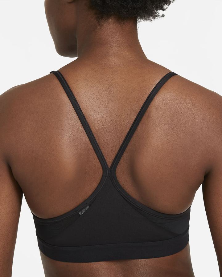 Sujetadores Deportivos Nike Dri-FIT Indy Light-Support Acolchado U-Neck Mujer Negras Blancas | VWJFO-2638