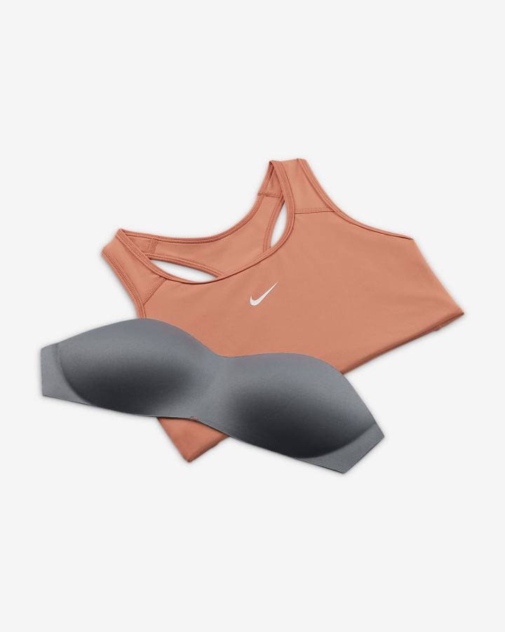 Sujetadores Deportivos Nike Dri-FIT Swoosh Medium-Support 1-Piece Pad Mujer Blancas | EVWBU-1728