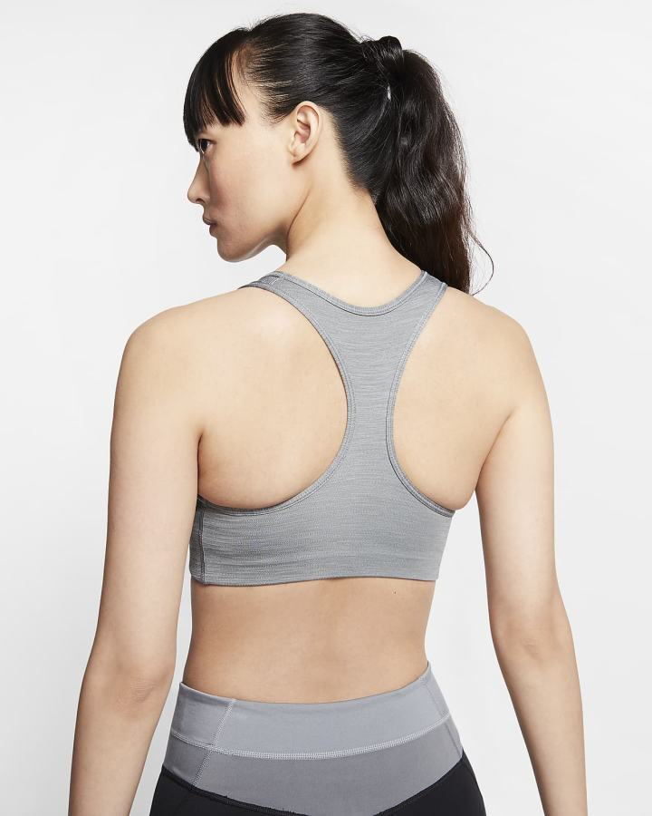 Sujetadores Deportivos Nike Dri-FIT Swoosh Medium-Support 1-Piece Pad Mujer Gris Negras | MQAHO-2540