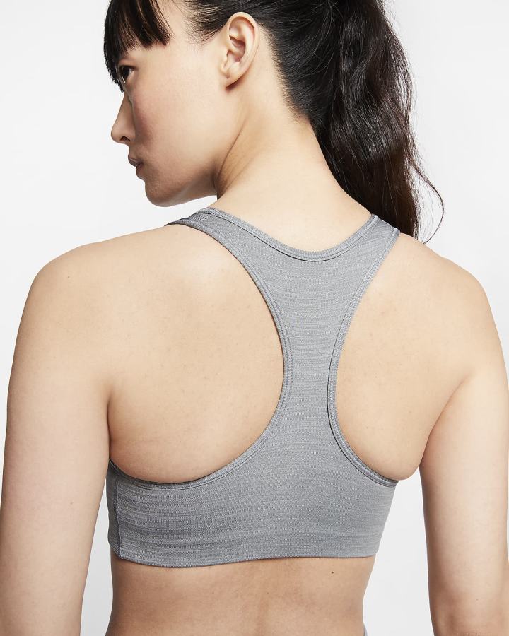 Sujetadores Deportivos Nike Dri-FIT Swoosh Medium-Support 1-Piece Pad Mujer Gris Negras | MQAHO-2540