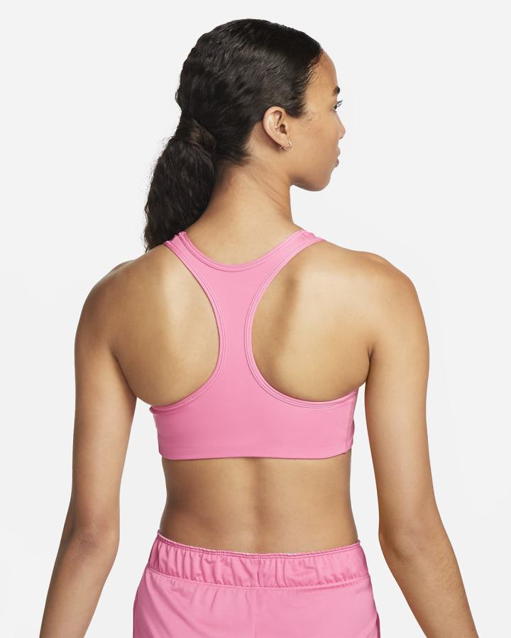 Sujetadores Deportivos Nike Dri-FIT Swoosh Medium-Support 1-Piece Pad Mujer Blancas | SLGKY-4196