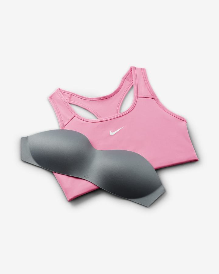 Sujetadores Deportivos Nike Dri-FIT Swoosh Medium-Support 1-Piece Pad Mujer Blancas | SLGKY-4196