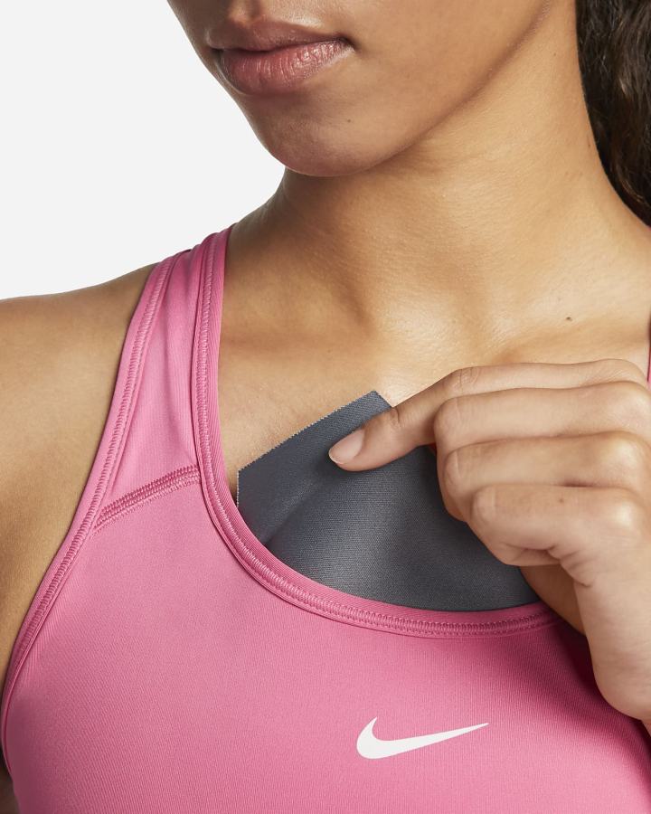 Sujetadores Deportivos Nike Dri-FIT Swoosh Medium-Support 1-Piece Pad Mujer Blancas | SLGKY-4196