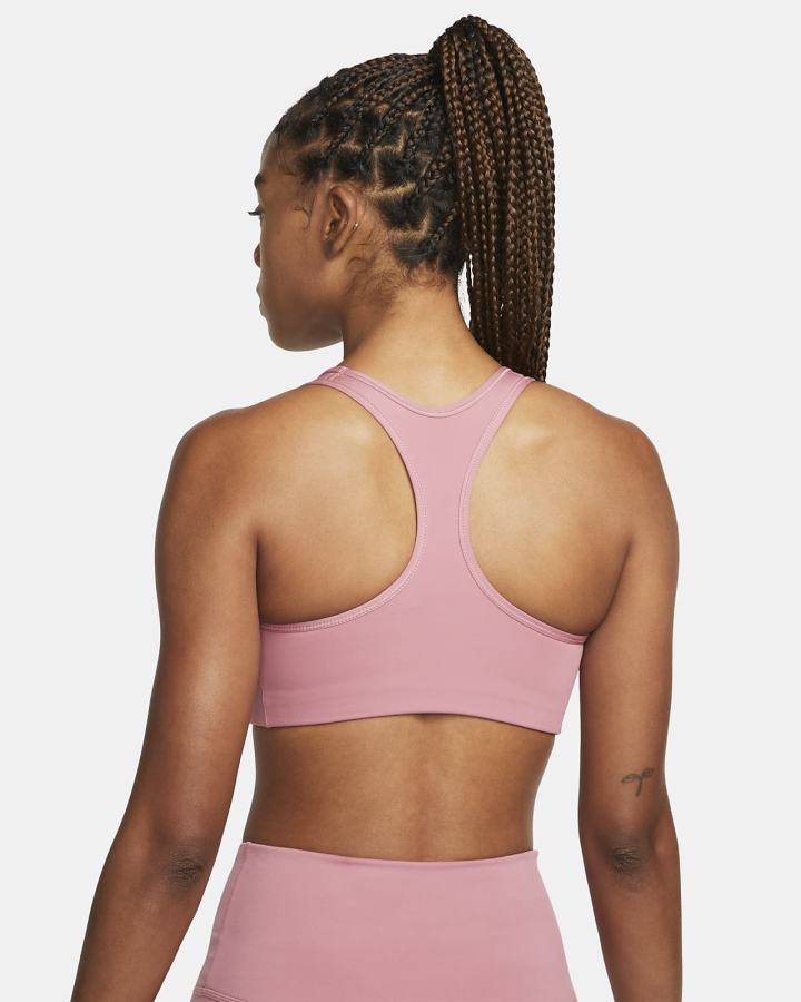 Sujetadores Deportivos Nike Dri-FIT Swoosh Medium-Support 1-Piece Pad Mujer Blancas | VXFOT-9502