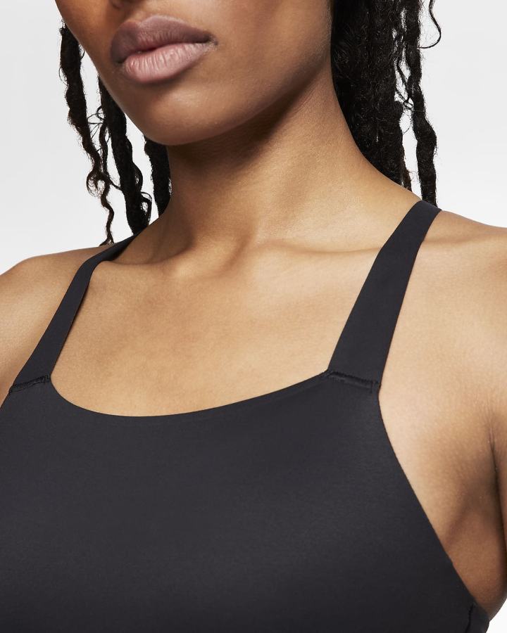 Sujetadores Deportivos Nike Dri-FIT Swoosh Medium-Support Acolchado Mujer Negras Gris Oscuro | WRMZI-0431