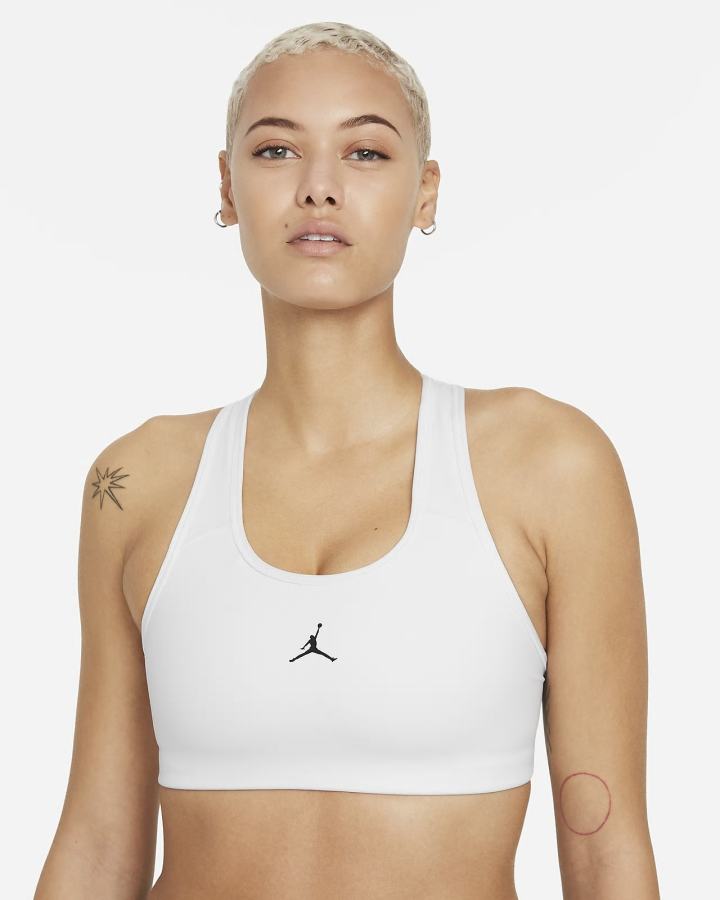 Sujetadores Deportivos Nike Jordan Jumpman Medium-Support 1-Piece Pad Mujer Blancas Negras | AQROC-9310