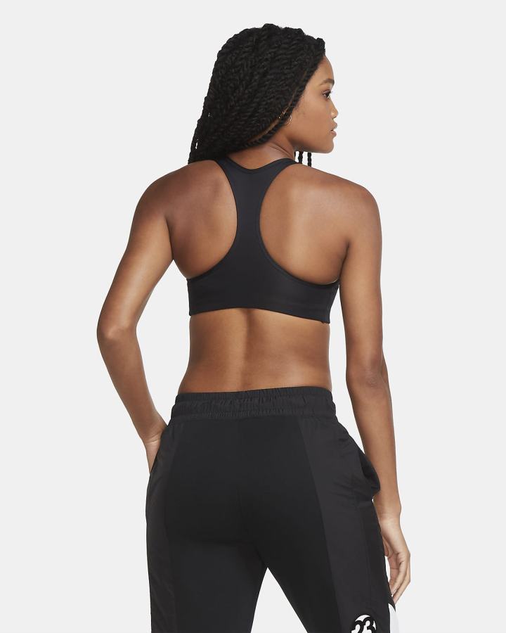 Sujetadores Deportivos Nike Jordan Jumpman Medium-Support 1-Piece Pad Mujer Negras Blancas | WHZDL-3647