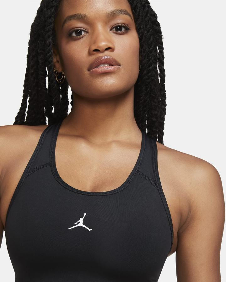 Sujetadores Deportivos Nike Jordan Jumpman Medium-Support 1-Piece Pad Mujer Negras Blancas | WHZDL-3647