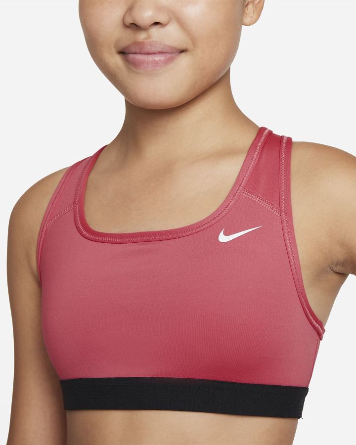 Sujetadores Deportivos Nike Swoosh Kids Niña Rosas Blancas | DCPRX-5267