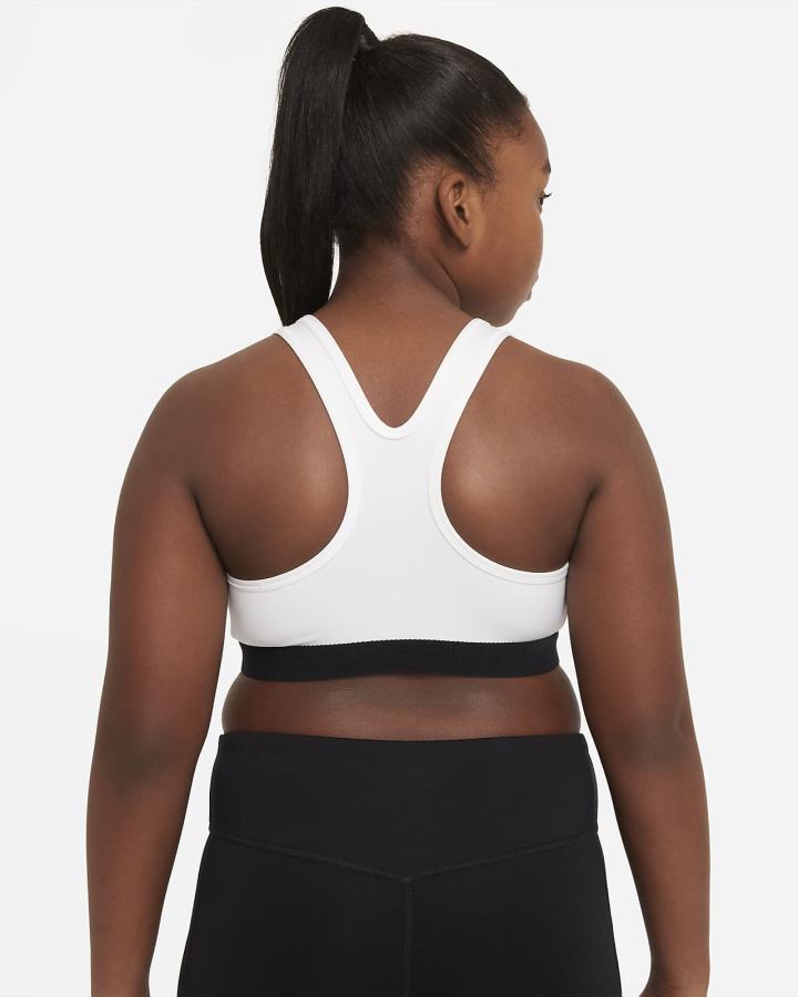 Sujetadores Deportivos Nike Swoosh Kids Niña Blancas Plateadas | HBVIQ-8071