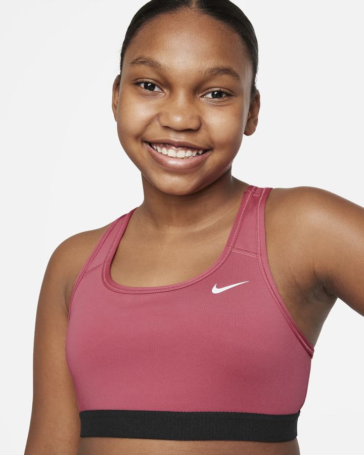 Sujetadores Deportivos Nike Swoosh Kids Niña Rosas Blancas | KCEUI-1207