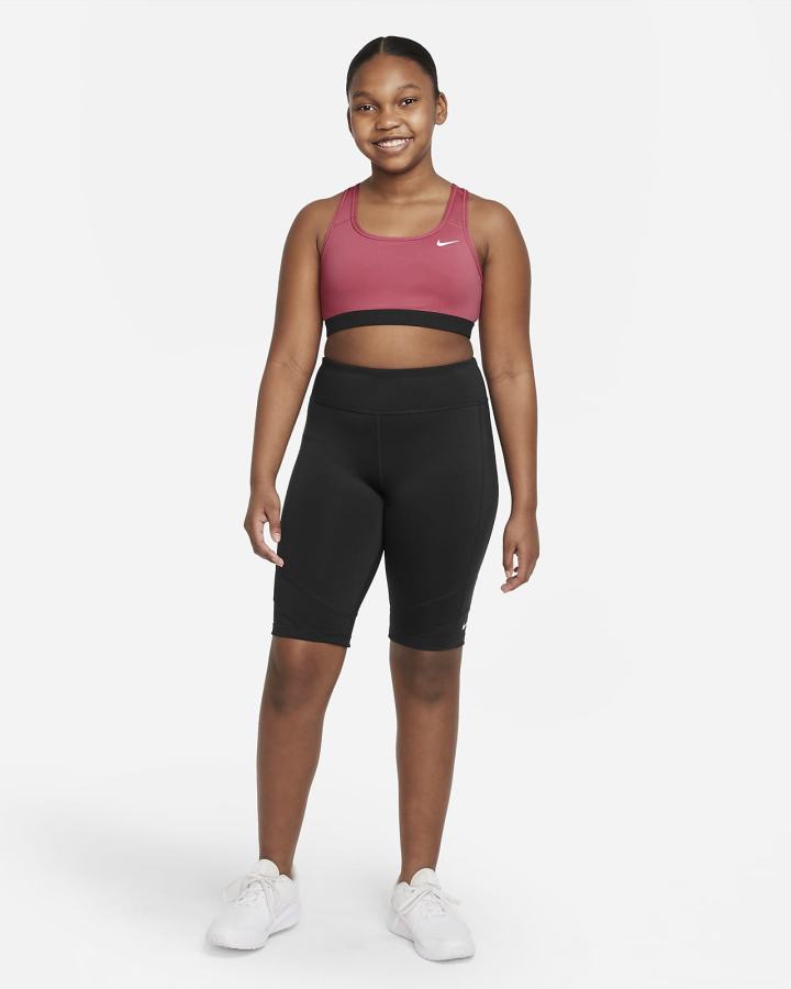 Sujetadores Deportivos Nike Swoosh Kids Niña Rosas Blancas | KCEUI-1207