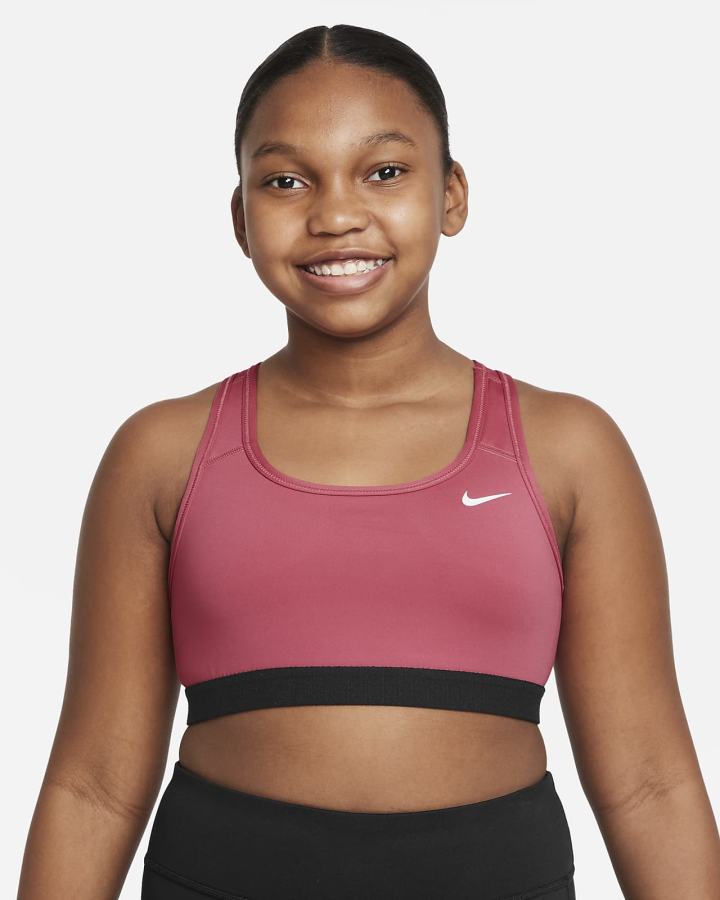 Sujetadores Deportivos Nike Swoosh Kids Niña Rosas Blancas | KCEUI-1207