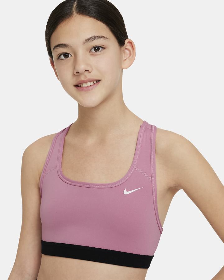 Sujetadores Deportivos Nike Swoosh Kids Niña Rosas Blancas | KUBTJ-7960
