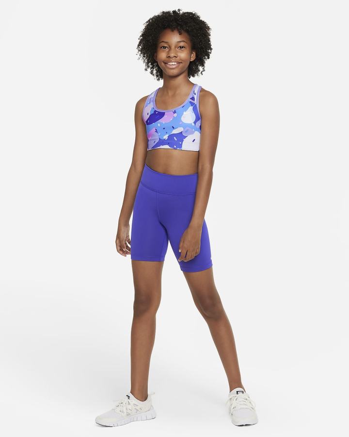 Sujetadores Deportivos Nike Swoosh Kids Reversible Niña Moradas Blancas | TFNKZ-3248