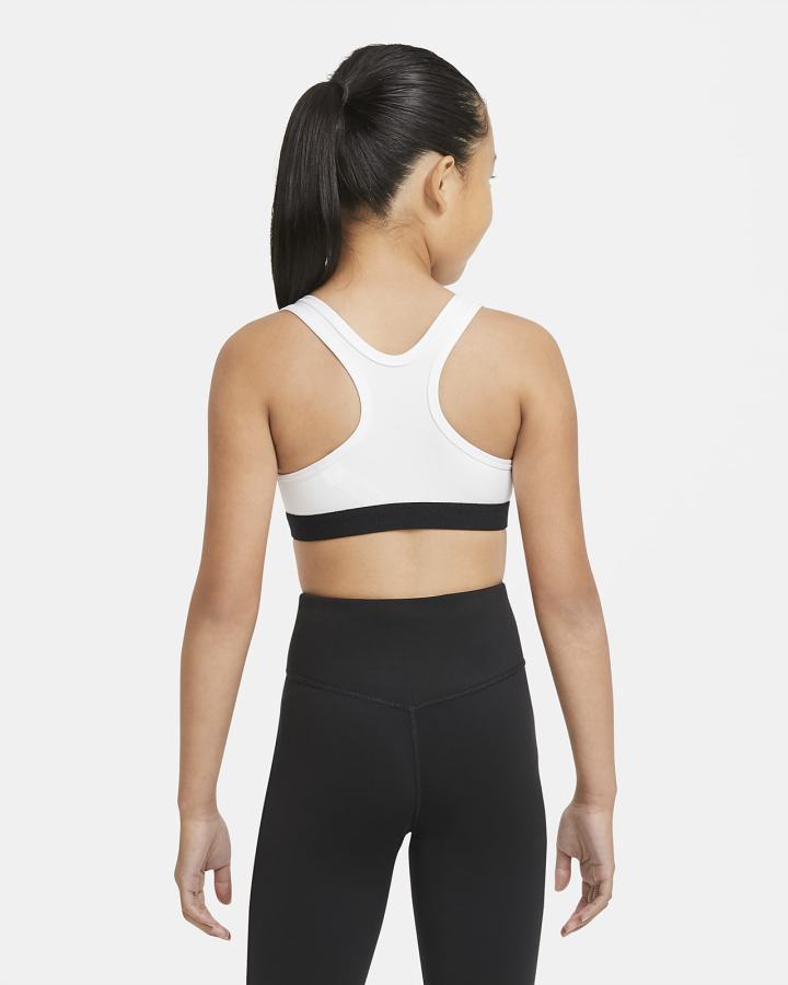 Sujetadores Deportivos Nike Swoosh Kids Niña Blancas Plateadas | VPJQG-8045