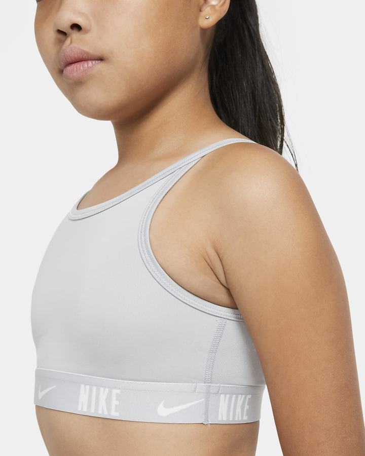 Sujetadores Deportivos Nike Trophy Kids Niña Gris Claro Blancas | RULQF-2574