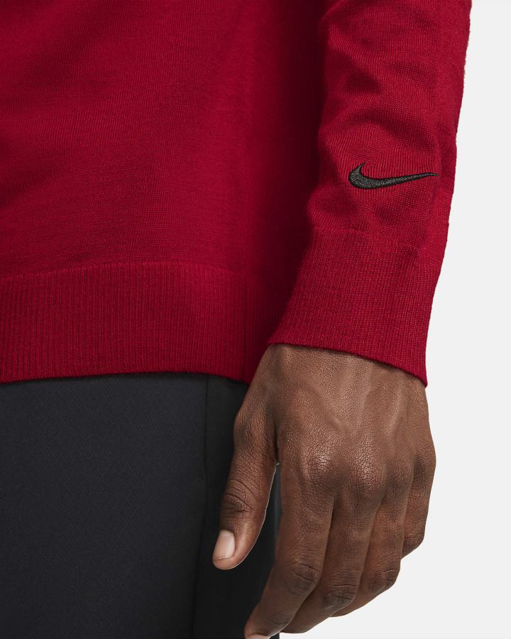 Suéteres Nike Tiger Woods Knit Golf Hombre Rojas Negras | HZOXN-5629