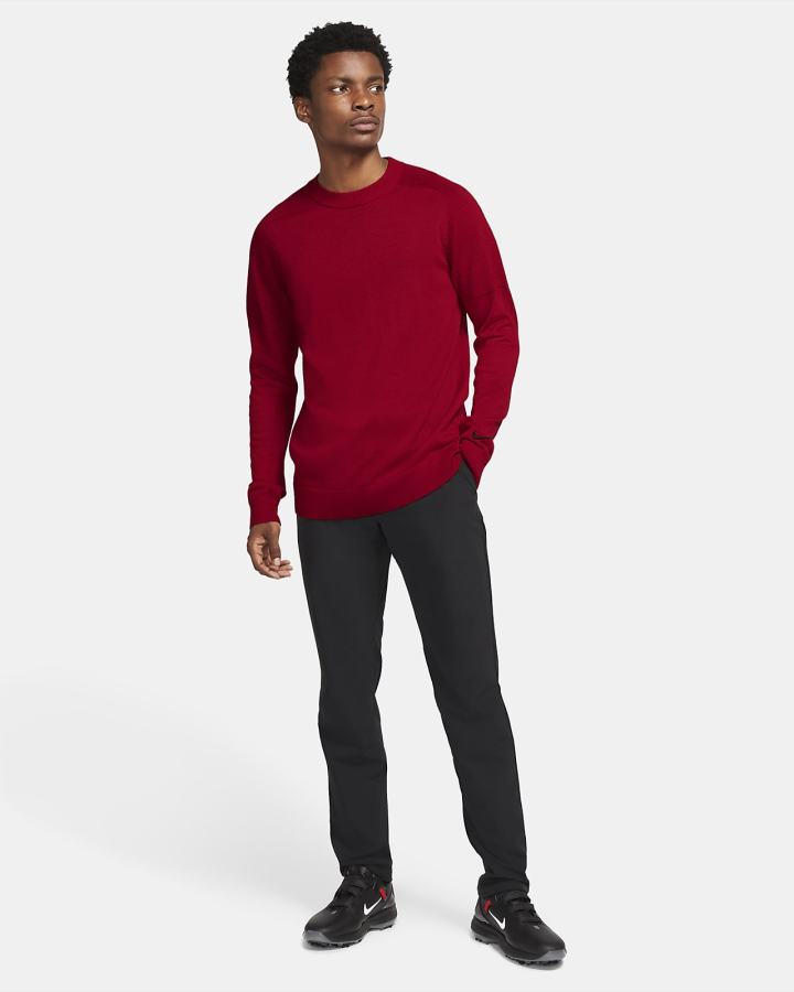 Suéteres Nike Tiger Woods Knit Golf Hombre Rojas Negras | HZOXN-5629