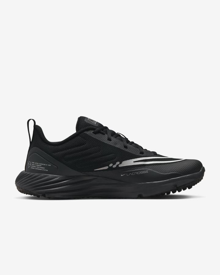 Tacos De Lacrosse Nike Alpha Huarache 8 Pro Turf Hombre Negras Gris Claro Gris Oscuro | KBORQ-2538