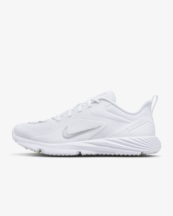 Tacos De Lacrosse Nike Alpha Huarache 8 Pro Turf Hombre Blancas Verde Metal Plateadas | LDFVE-4216