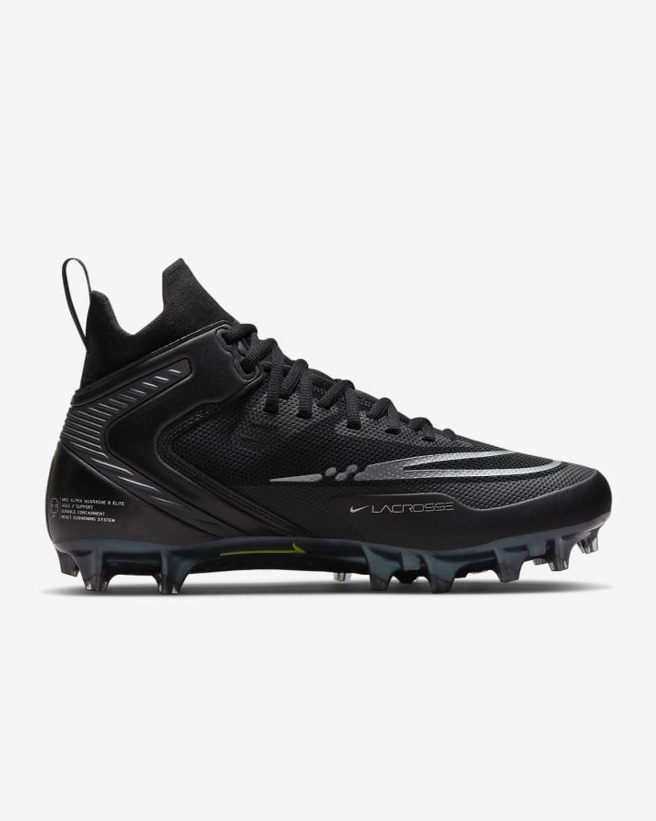 Tacos De Lacrosse Nike Alpha Huarache 8 Elite Hombre Negras Metal Plateadas Gris Oscuro | NDHSJ-9613