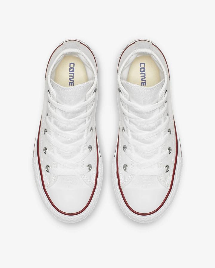 Tenis Altas Nike Converse Chuck Taylor All Star High Top Niño Blancas | FHGWP-4569