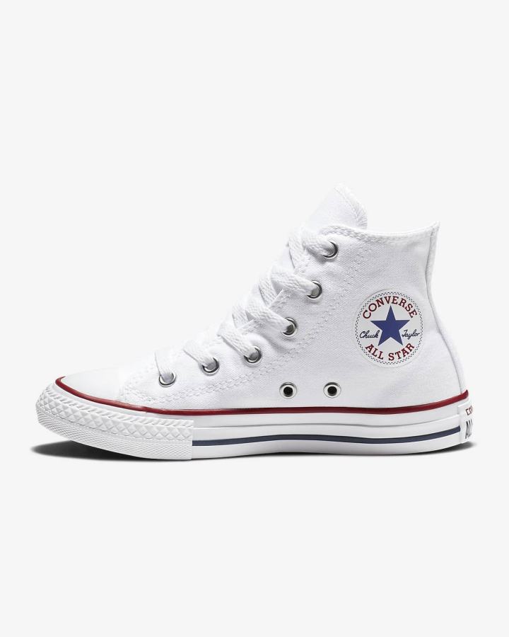 Tenis Altas Nike Converse Chuck Taylor All Star High Top Niño Blancas | FHGWP-4569
