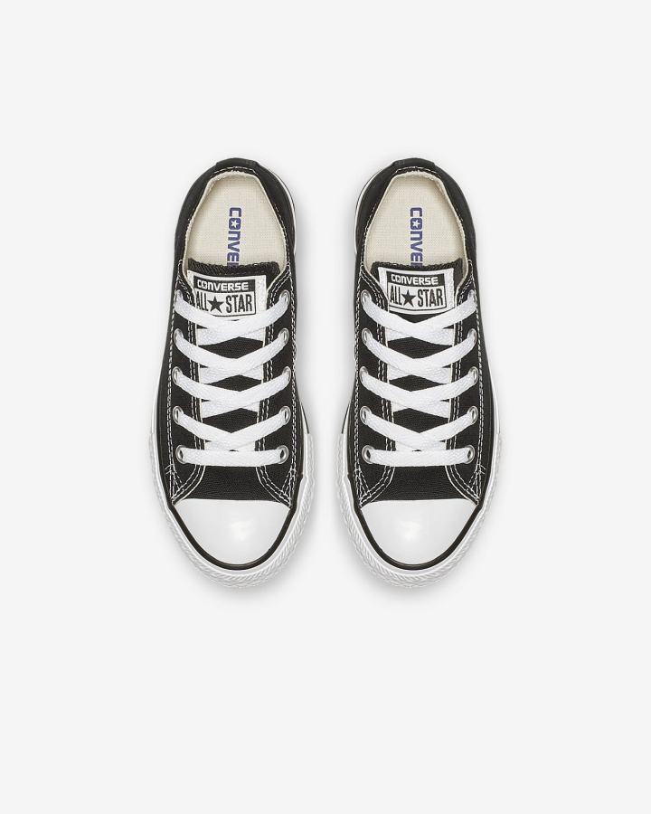 Tenis Bajas Nike Converse Chuck Taylor All Star Low Top Niño Negras | VQZKE-6179