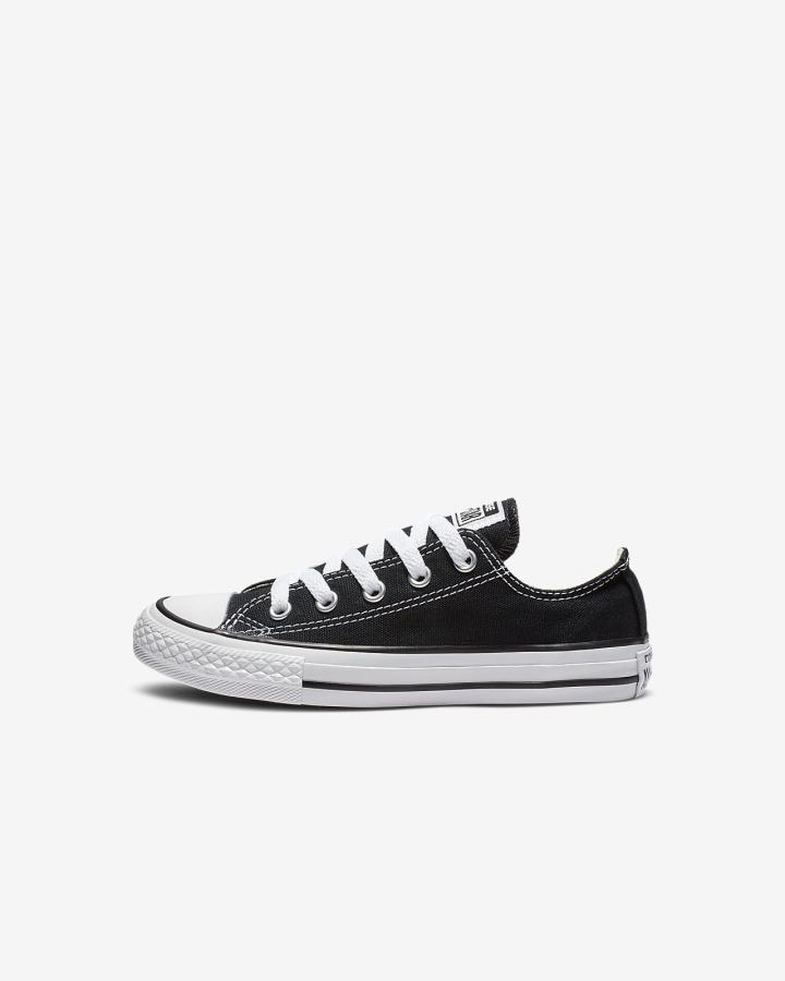 Tenis Bajas Nike Converse Chuck Taylor All Star Low Top Niño Negras | VQZKE-6179