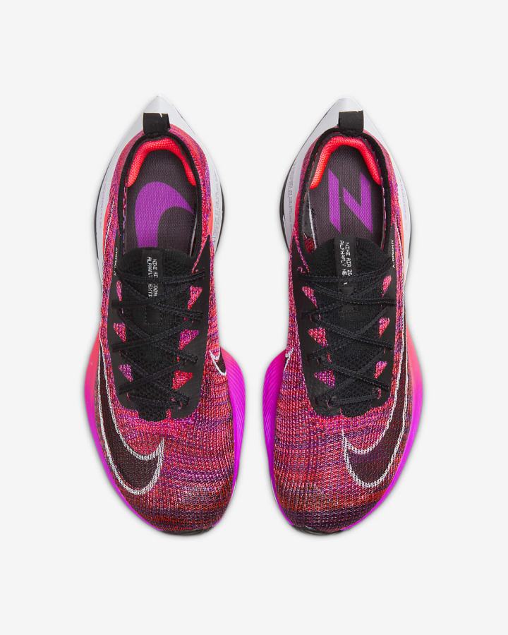 Tenis Carreras Nike Air Zoom Alphafly NEXT% Flyknit Road Mujer Moradas Rojas Negras | LNXSO-1536