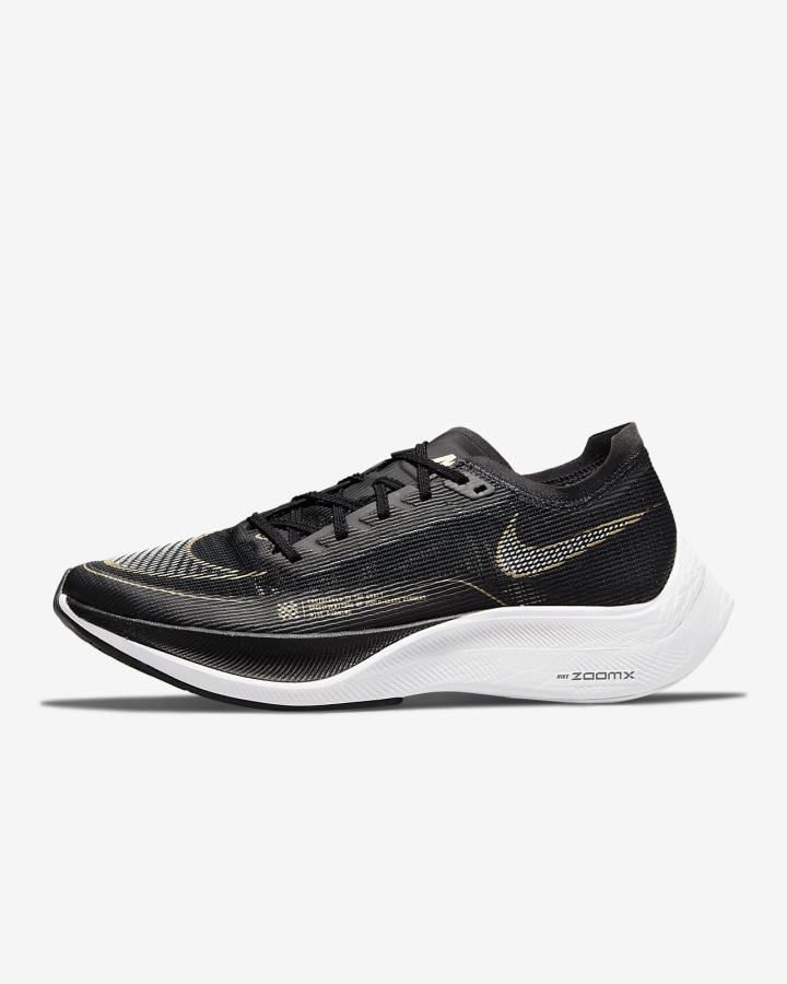 Tenis Carreras Nike ZoomX Vaporfly Next% 2 Road Mujer Negras Metal Doradas Blancas | CEOVJ-7890