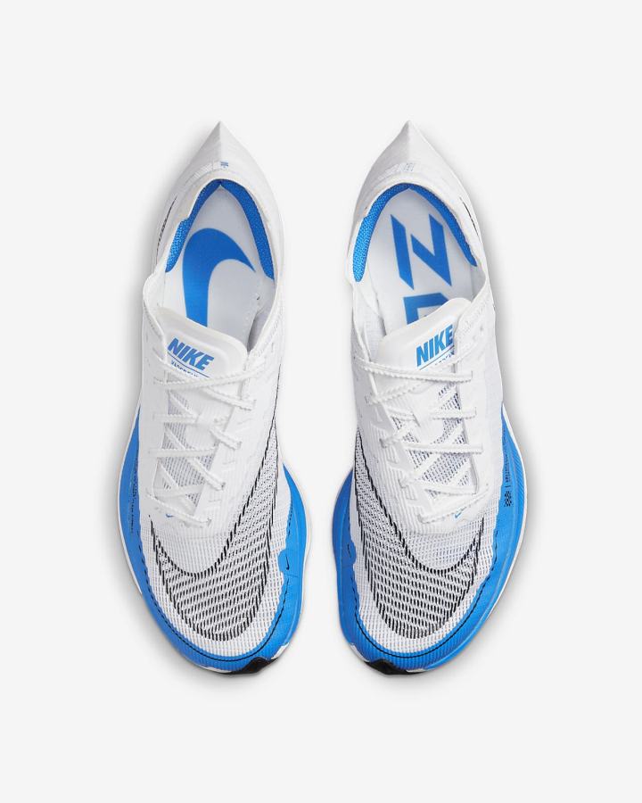 Tenis Carreras Nike ZoomX Vaporfly Next% 2 Road Hombre Blancas Negras Azules | LIHYD-7389