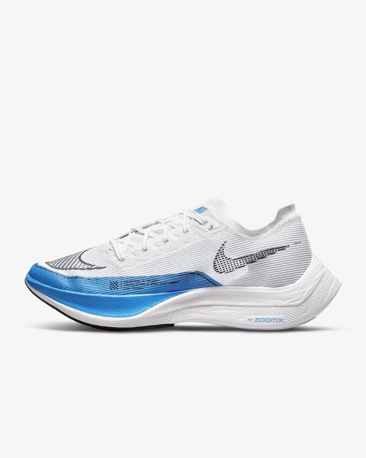Tenis Carreras Nike ZoomX Vaporfly Next% 2 Road Hombre Blancas Negras Azules | LIHYD-7389