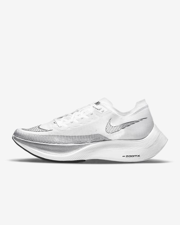 Tenis Carreras Nike ZoomX Vaporfly Next% 2 Road Hombre Blancas Metal Plateadas Negras | NIERB-2849
