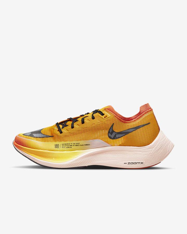 Tenis Carreras Nike ZoomX Vaporfly Next% 2 Road Hombre Doradas Naranjas Negras | VMYCN-0743