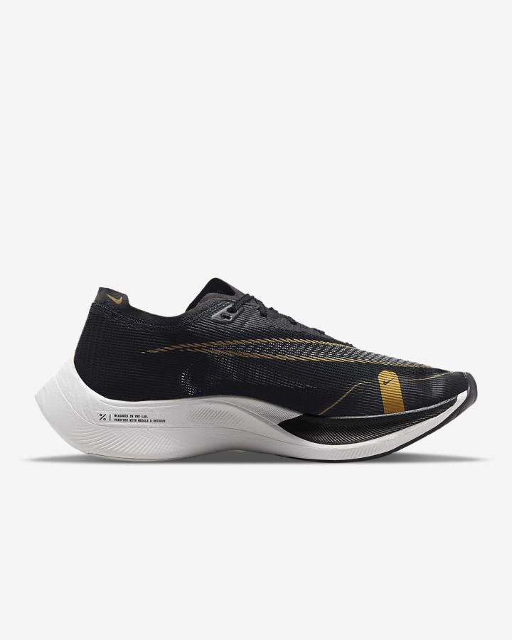 Tenis Carreras Nike ZoomX Vaporfly Next% 2 Road Hombre Negras Metal Doradas Blancas | ZSHMU-2178
