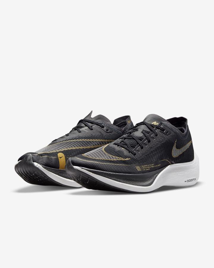 Tenis Carreras Nike ZoomX Vaporfly Next% 2 Road Hombre Negras Metal Doradas Blancas | ZSHMU-2178