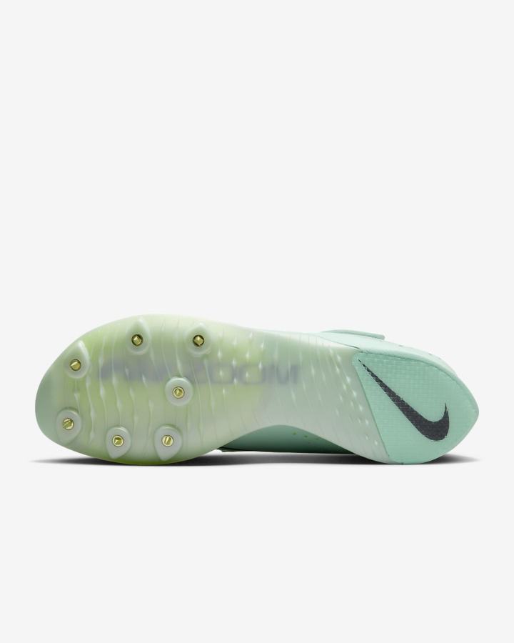 Tenis Clavos Nike Air Zoom LJ Elite Track & Field Jumping Spikes Hombre Verde Menta Moradas | HJNFW-3215