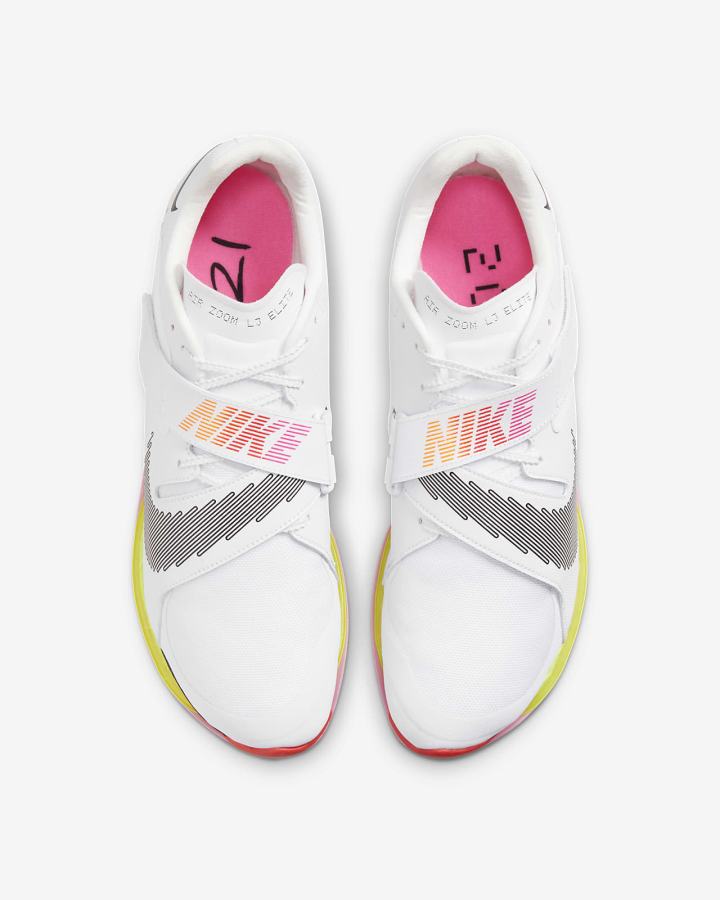 Tenis Clavos Nike Air Zoom Long Jump Elite Track & Field Jumping Spikes Mujer Blancas Negras | KTMGO-4105